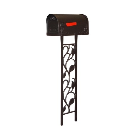 Special Lite Floral Curbside with Floral Mailbox Post, Black SCF-1003_450-BLK